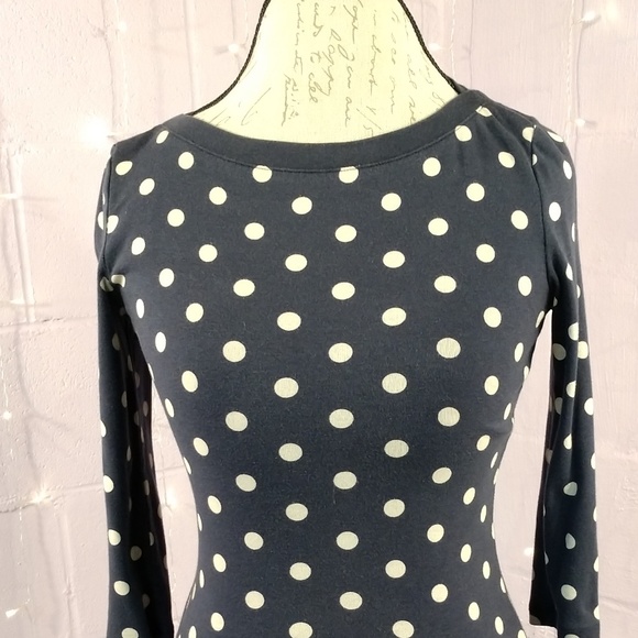 Cynthia Rowley Navy Blue Polka Dot Top - Picture 2 of 6